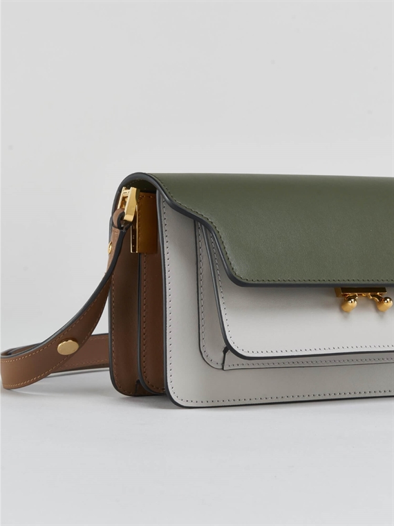 [COMING SOON] MARNI Trunk Bag EW, Mosstone/Pelican/Gold Brown